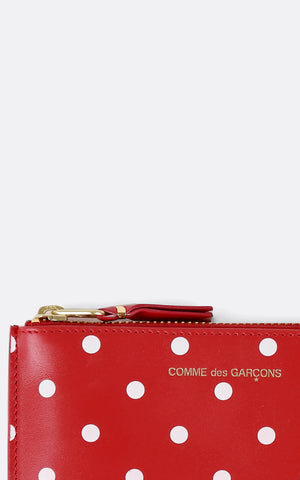 WALET / SMALL POUCH DOT LEATHER RED