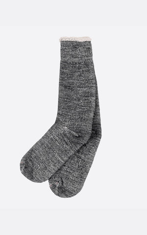 DOUBLE FACE CREW SOCKS CHARCOAL