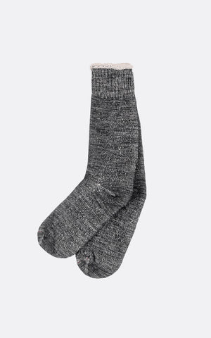 DOUBLE FACE CREW SOCKS "MERINOWOOL&amp;ORGANIC COTTON" CHARCOAL