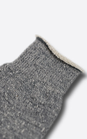 DOUBLE FACE CREW SOCKS CHARCOAL