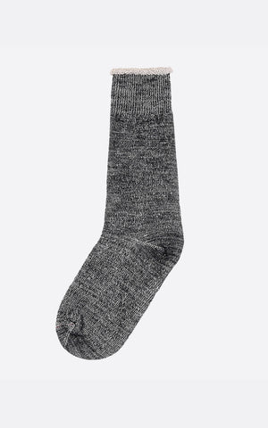 DOUBLE FACE CREW SOCKS CHARCOAL