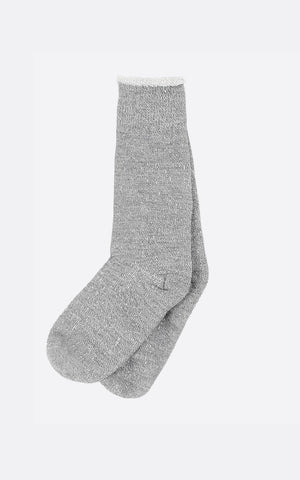 DOUBLE FACE CREW SOCKS "MERINOWOOL&amp;ORGANIC COTTON" M.GRAY