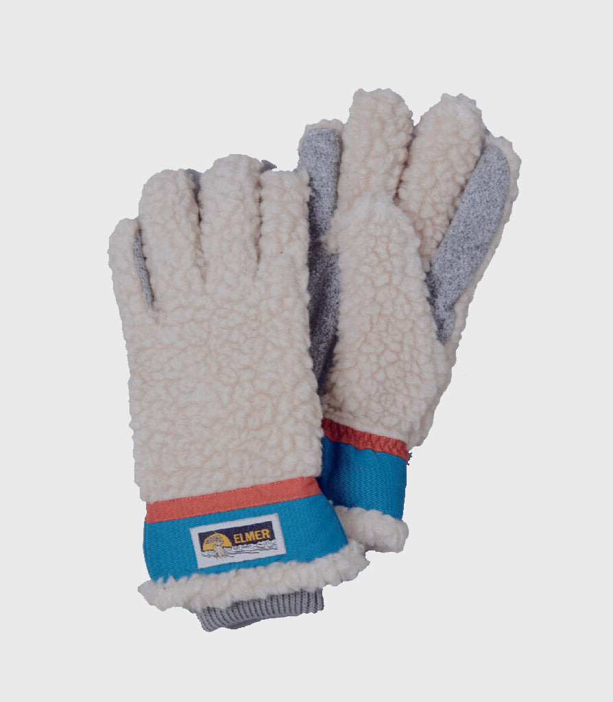 TEDDY 5 FINGERS BEIGE BLUE GLOVES