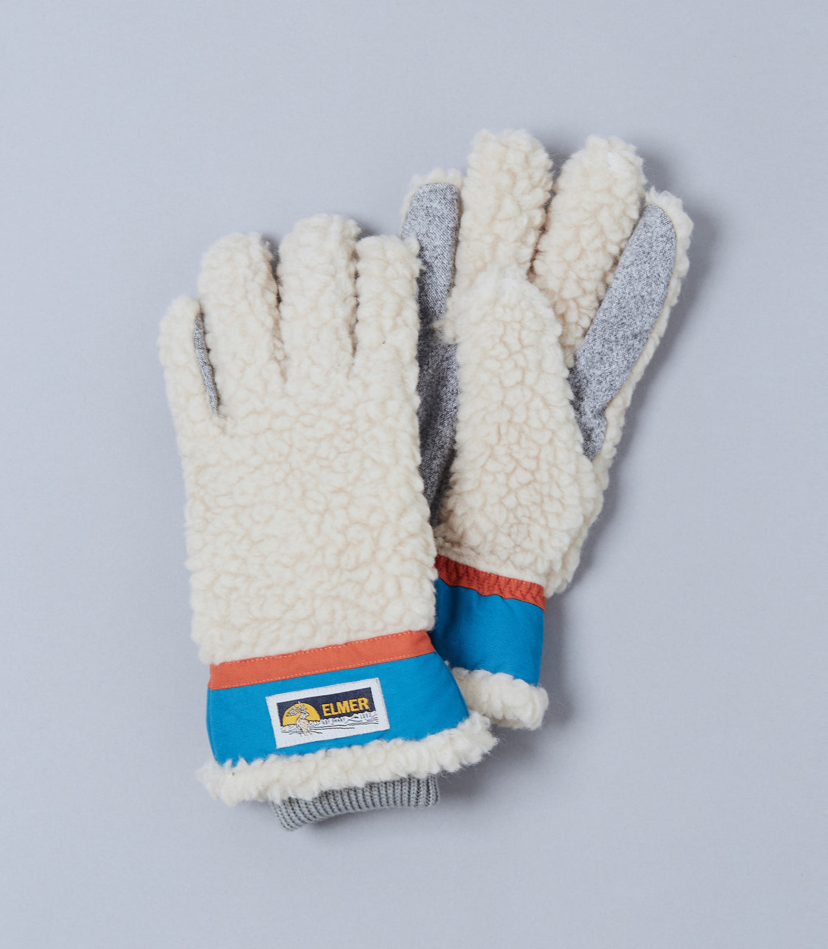 Elmer Teddy 5 fingers beige blue gloves