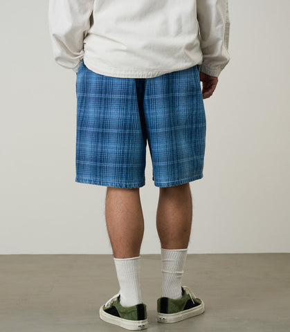 Lagoon shirt denim plaid Indigo checkered