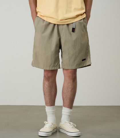 NYLON PACKABLE G-SHORT Milk tea