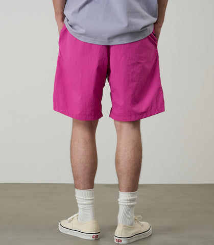 NYLON PACKABLE G-SHORT PLUM