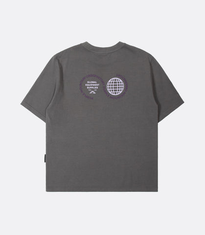 GLOBE TEE GREY