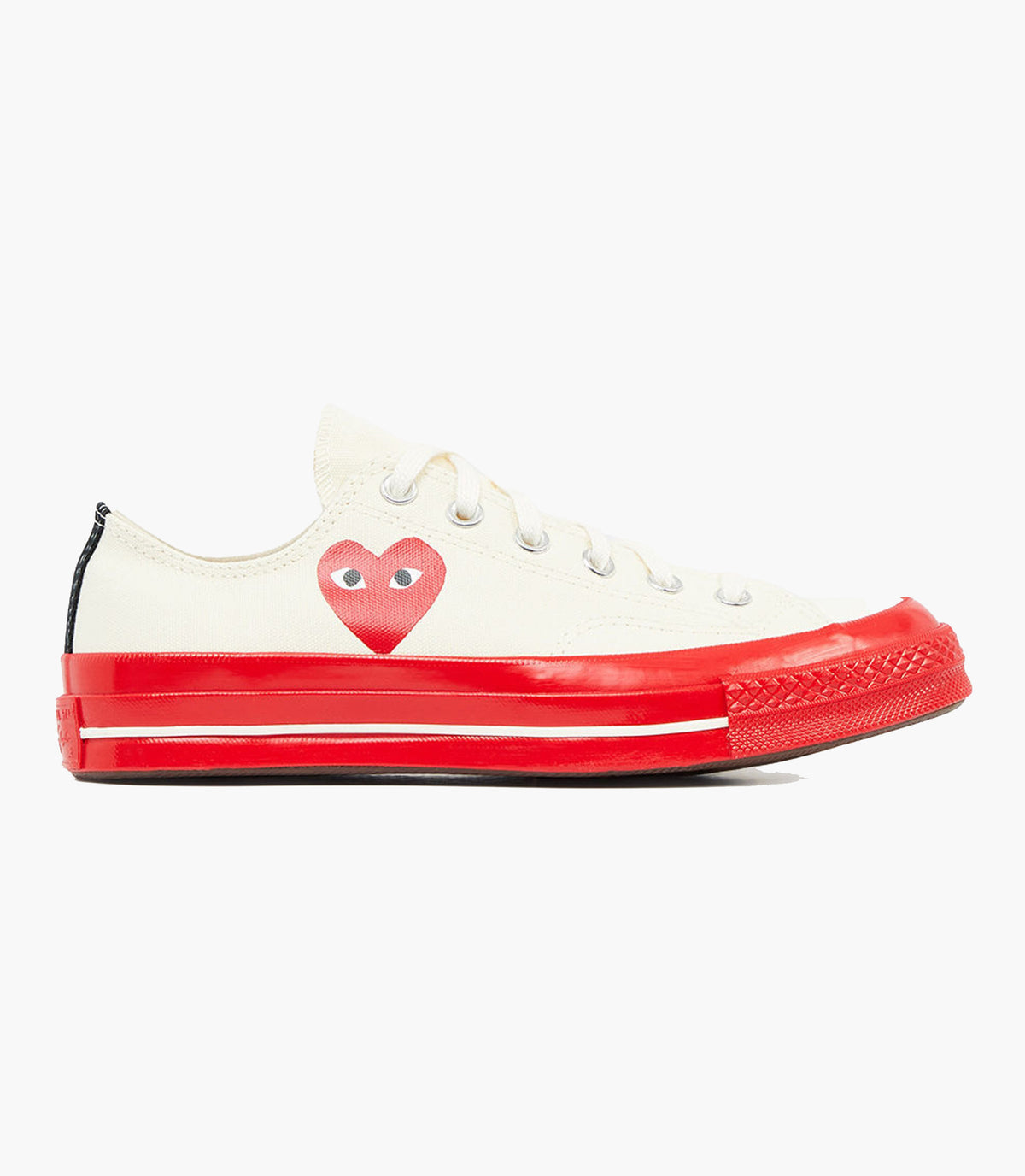 PLAY CDG X CONVERSE CHUCK TAYLOR'70-RED SOLE/LOW TOP/BLACK