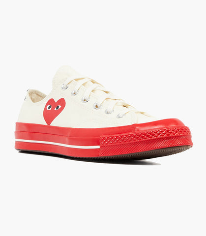 PLAY CDG X CONVERSE CHUCK TAYLOR'70-RED SOLE/LOW TOP/BLACK