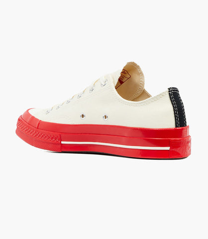 PLAY CDG X CONVERSE CHUCK TAYLOR'70-RED SOLE/LOW TOP/BLACK