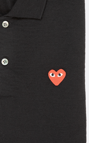 PLAY CDG SWEATER BLACK/RED HEART EMBLEM