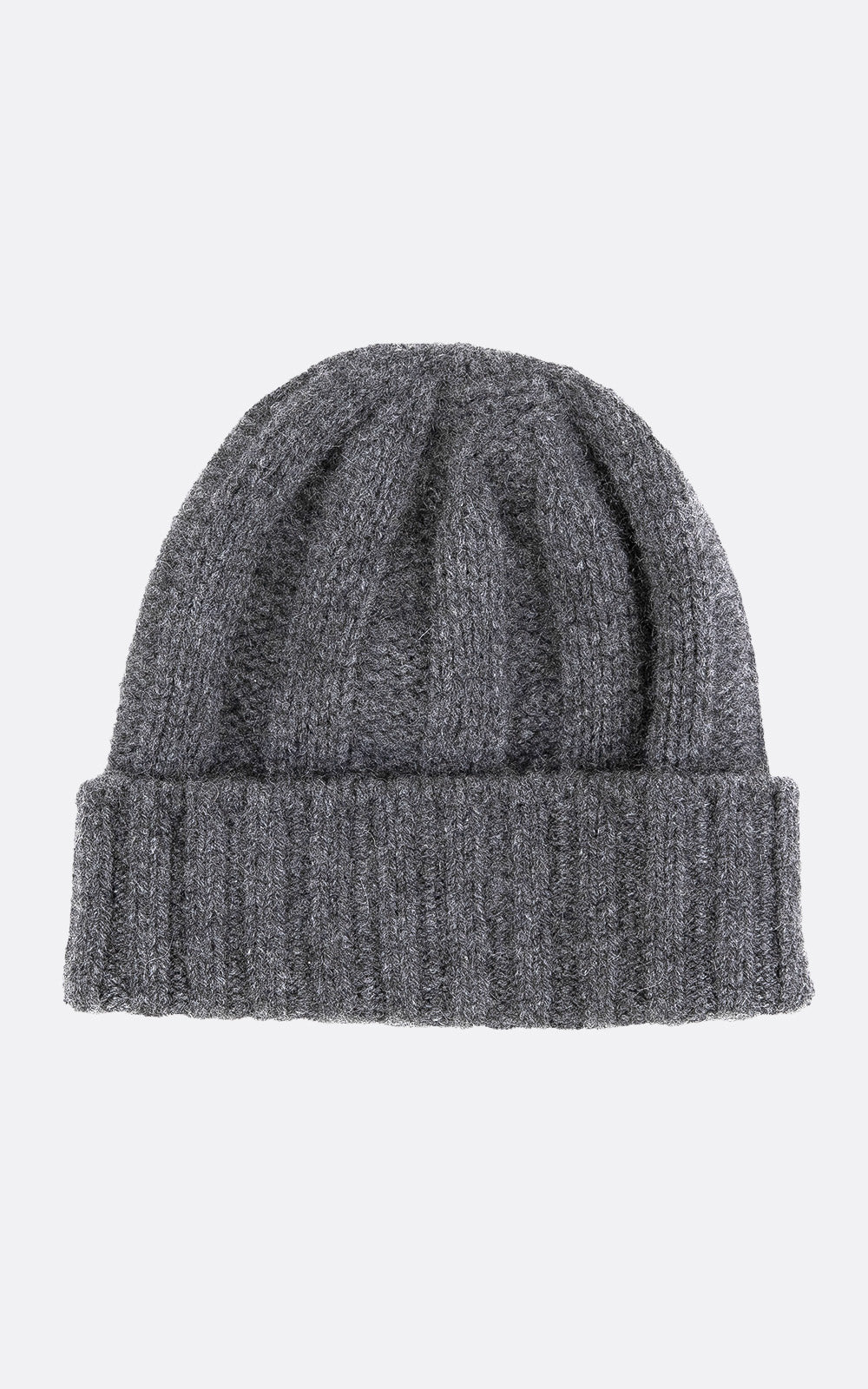 CASHMERE RIB WATCH CAP CHARCOAL