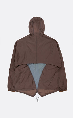 FISHTAIL RIPSTOP HOODED JACKET BROWN