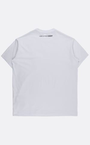 T-SHIRT KNIT PRINT LOGO WHITE