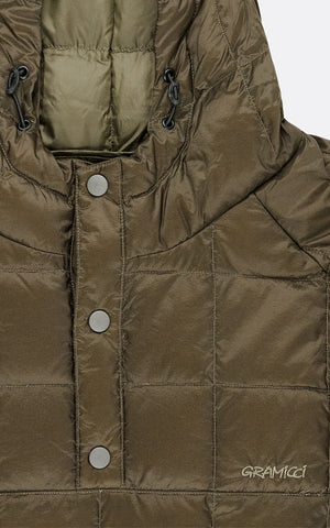 DOWN PULLOVER JACKET DEEP OLIVE