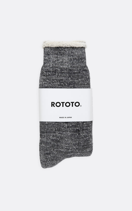 DOUBLE FACE CREW SOCKS CHARCOAL