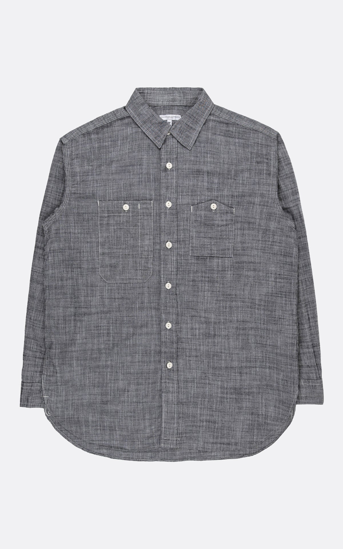 ENGINEERED GARMENTS WORK SHIRT BLACK COTTON SLAB