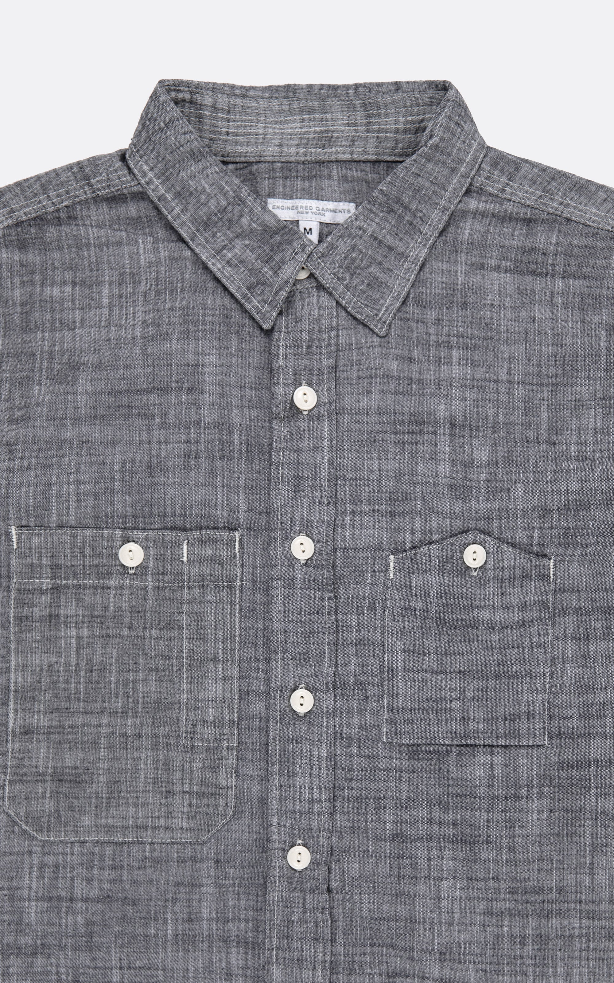 ENGINEERED GARMENTS WORK SHIRT BLACK COTTON SLAB