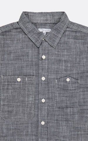 ENGINEERED GARMENTS WORK SHIRT BLACK COTTON SLAB