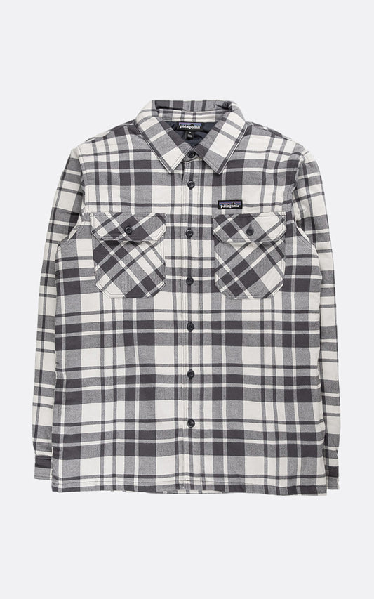 M'S INSULATED ORGANIC COTTON MW FJORD FLANNEL SHIRT ICE CAPS SMOLDER BLUE