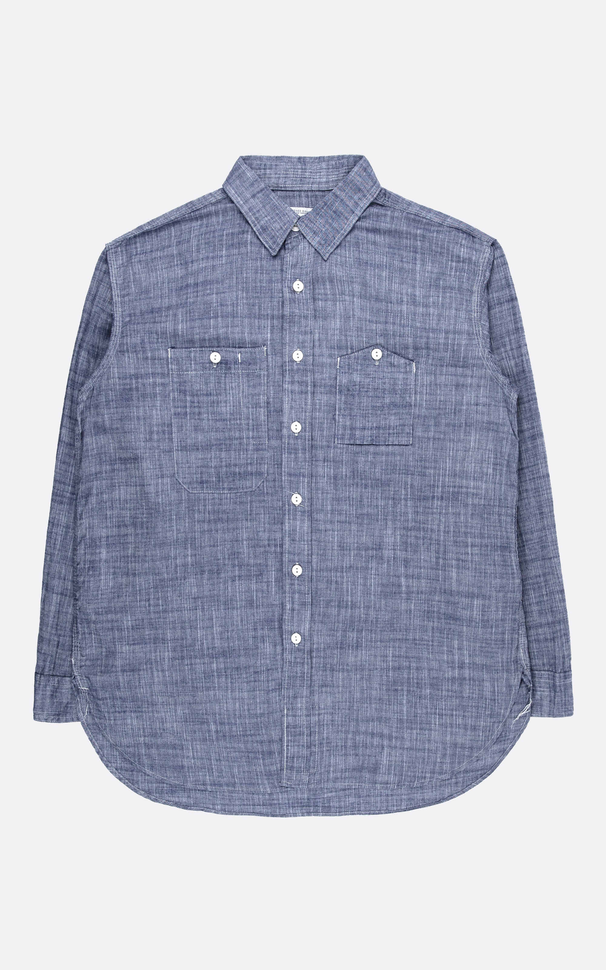 ENGINEERED GARMENTS WORK SHIRT NAVY COTTON SLAB