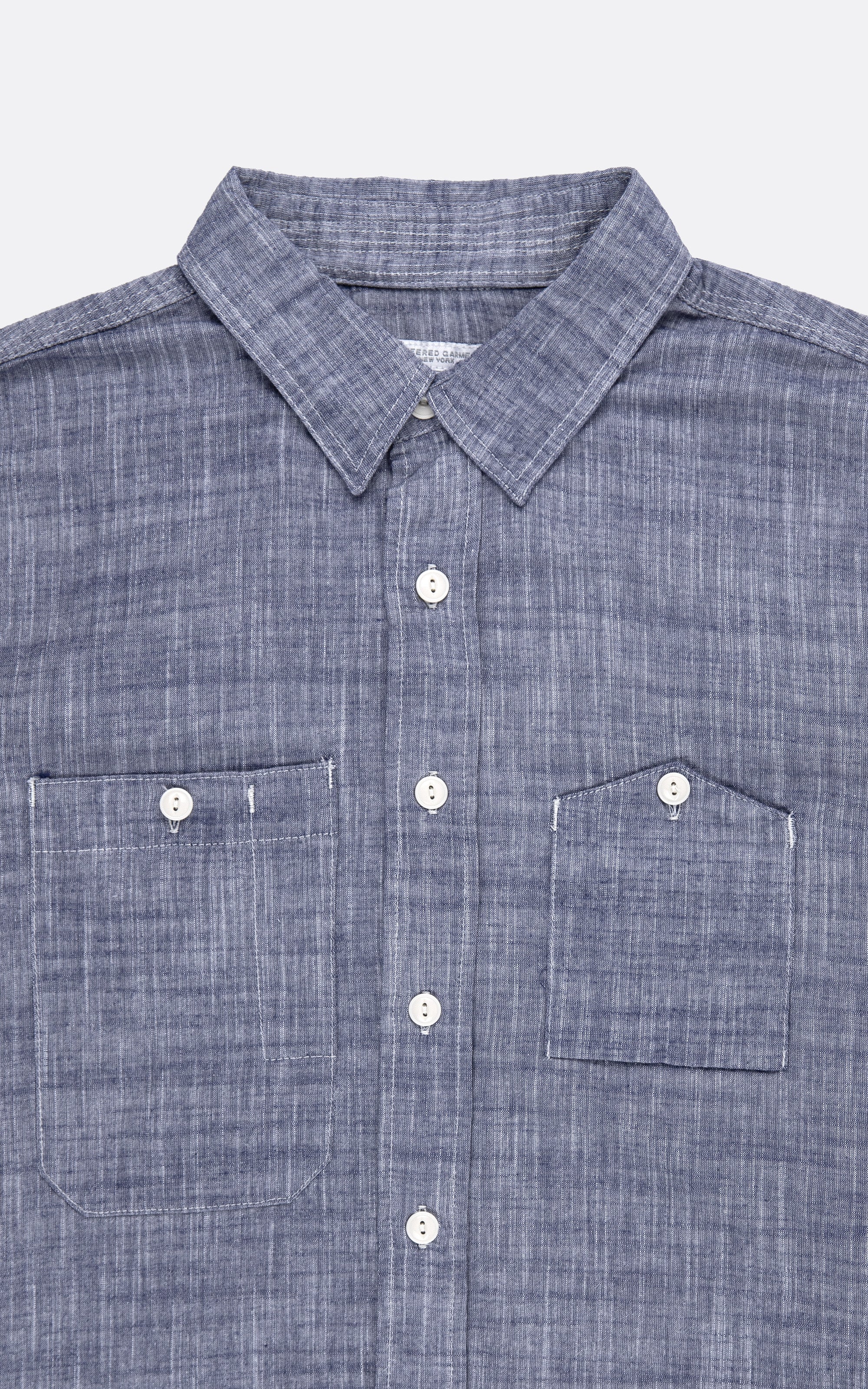 ENGINEERED GARMENTS WORK SHIRT NAVY COTTON SLAB