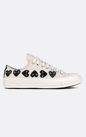 CONVERSE x CDG PLAY CHUCK 70 OX MILK BLACK EGRET