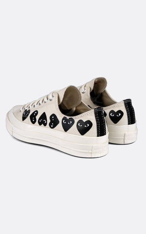 CONVERSE x CDG PLAY CHUCK 70 OX MILK BLACK EGRET