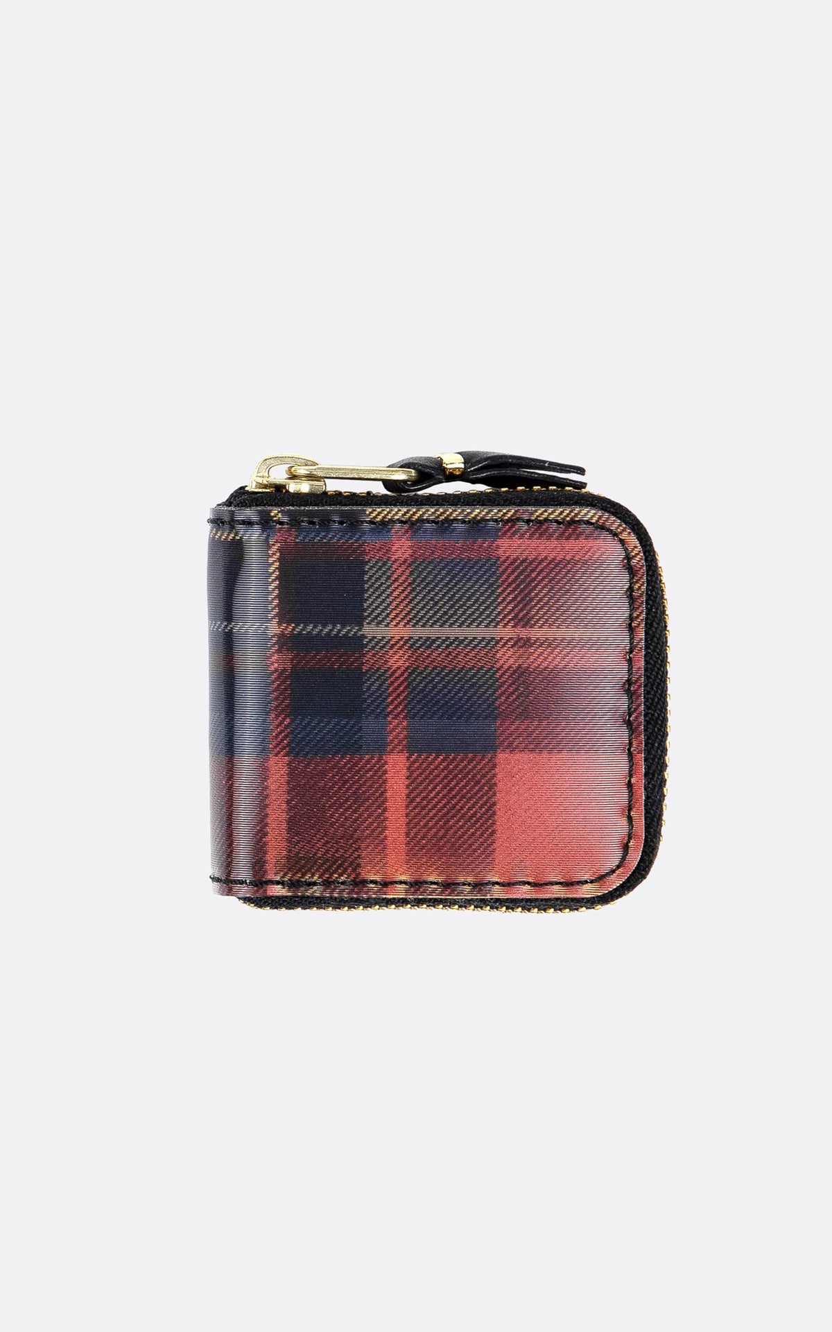 LENTICULAR TARTAN MICRO WALLET RED/YELLOW