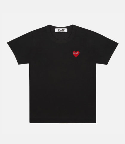 PLAY CDG T-SHIRT BLACK/RED HEART EMBLEM