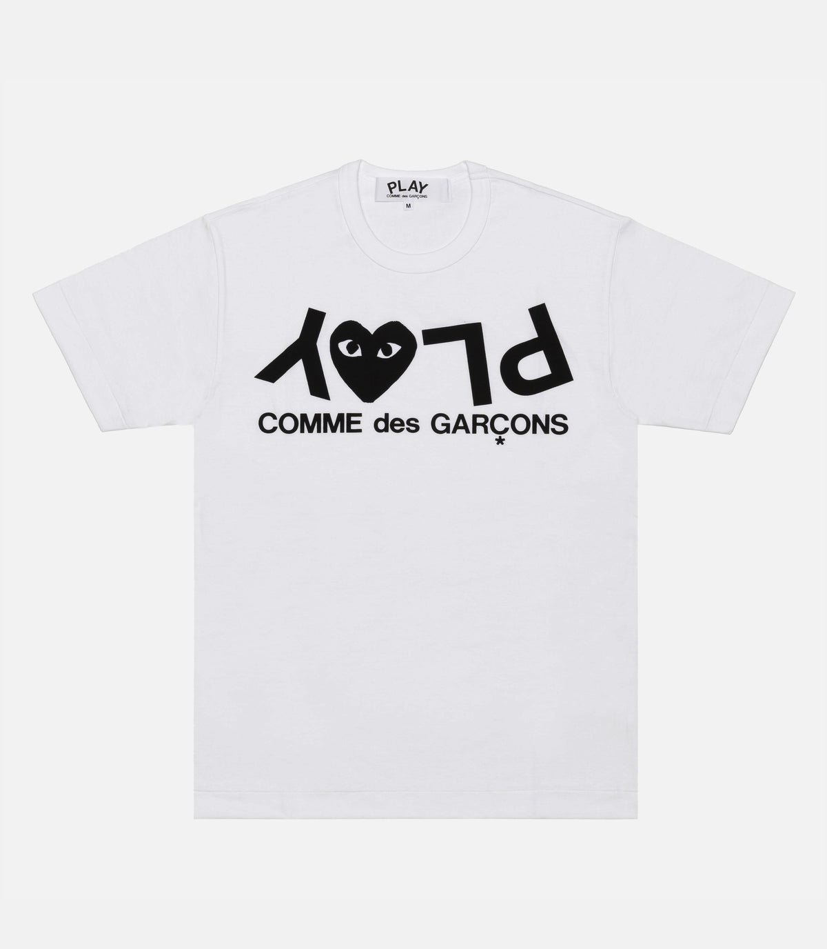 CDG PLAY T-SHIRT LOGO PRINT WHITE BLACK