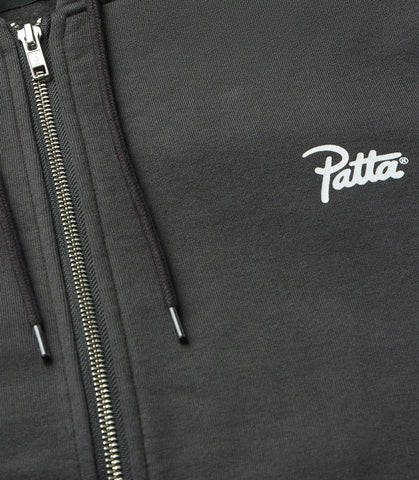 PATTA CLASSIC ZIP UP HOODED SWEATER FORGE GREY