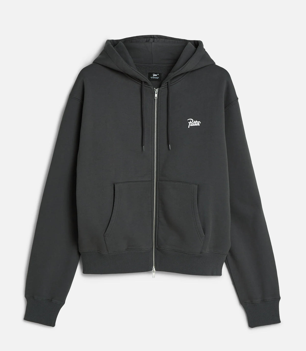PATTA CLASSIC ZIP UP HOODED SWEATER FORGE GREY