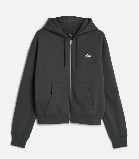 PATTA CLASSIC ZIP UP HOODED SWEATER FORGE GREY