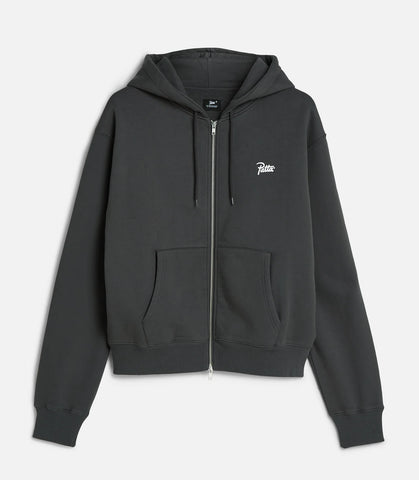 PATTA CLASSIC ZIP UP HOODED SWEATER FORGE GREY