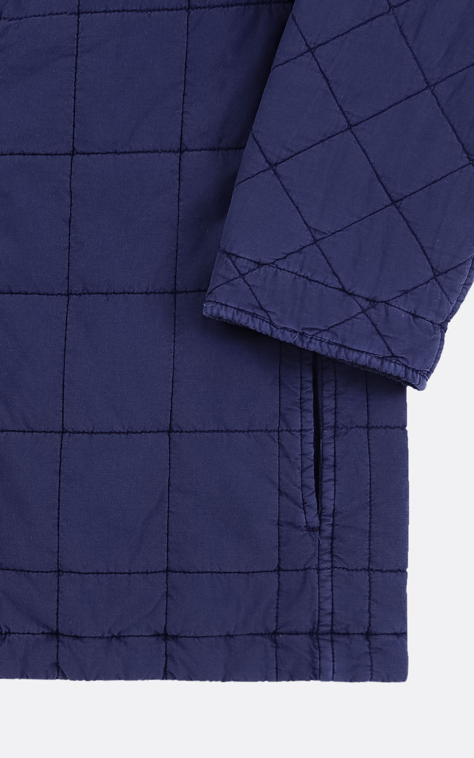 PATCHWORK QUILTED NORAGI JACKET NAVY