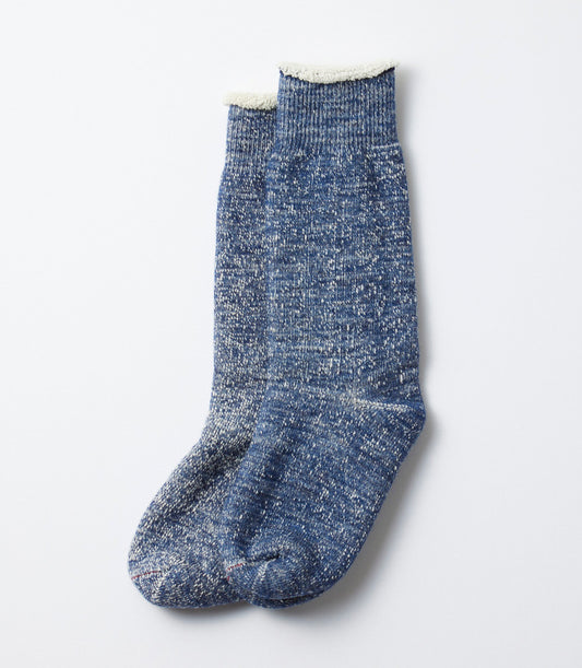 Double face crew socks Deep ocean