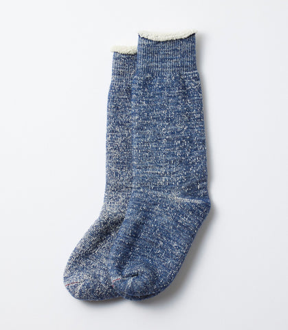 Double face crew socks Deep ocean