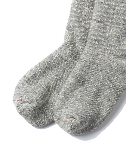 DOUBLE FACE CREW SOCKS "MERINOWOOL&amp;ORGANIC COTTON" CHARCOAL