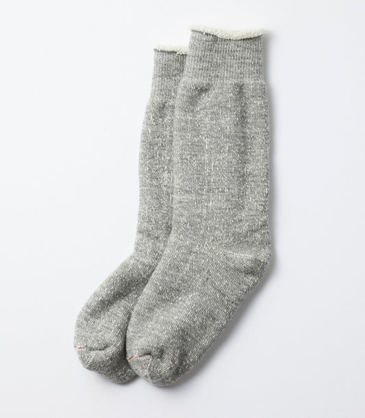 Double face crew socks Medium grey