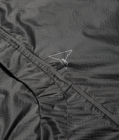 Surface Packable Grid Rain Coat Dark Grey