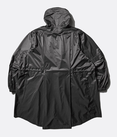 Surface Packable Grid Rain Coat Dark Grey