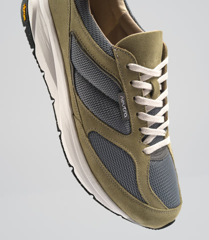 Hakone Trainer V.2 Warp Knit Grey  Olive