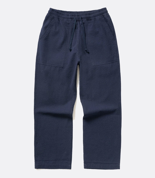 Seersucker Chef Pants Dark Navy