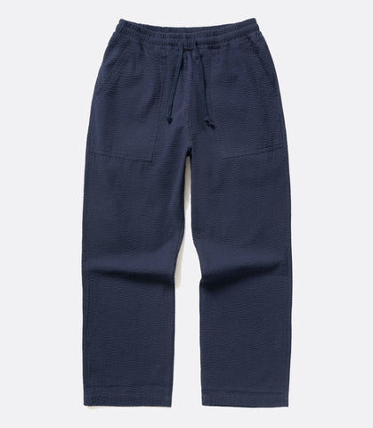 Seersucker Chef Pants Dark Navy