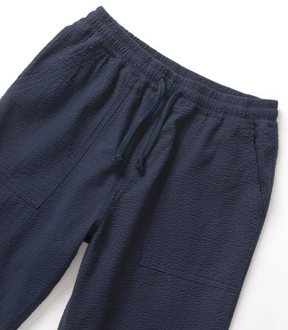 Seersucker Chef Pants Dark Navy