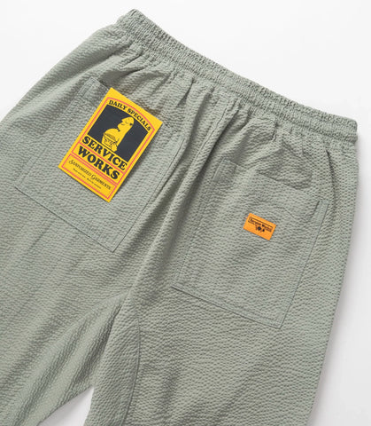 Seersucker Chef Pants Sage
