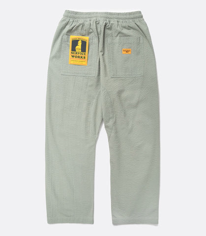 Seersucker Chef Pants Sage