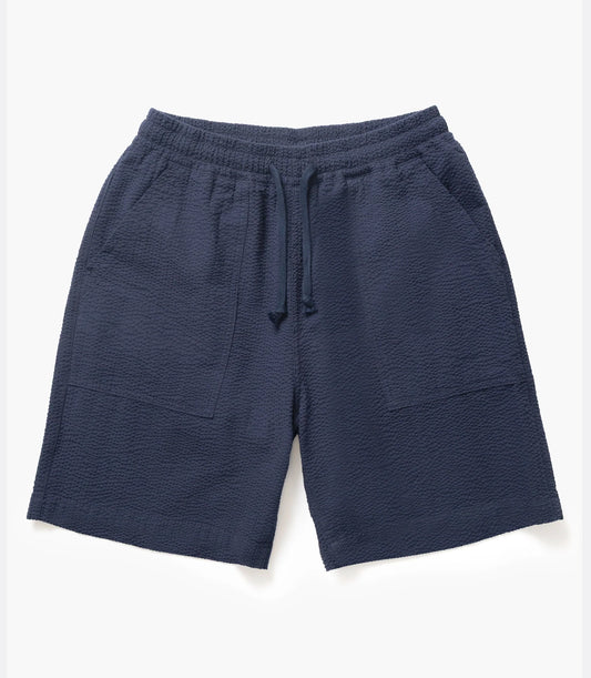 Seersucker Chef Shorts Dark Navy